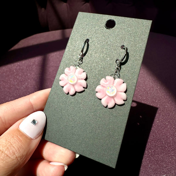 Cherry Blossom Earrings #3 3mm Opal