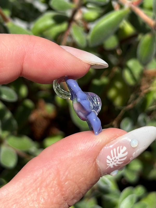 Pastel Rainbow Dichro Flower Pendant Periwinkle