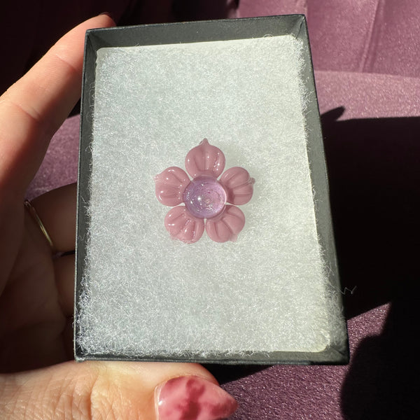 Dichro Flower Pendant Mauve & Lilac