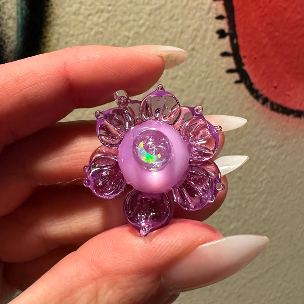 CFL Reactive Mini Spinner Flower Pendant Moon Opal