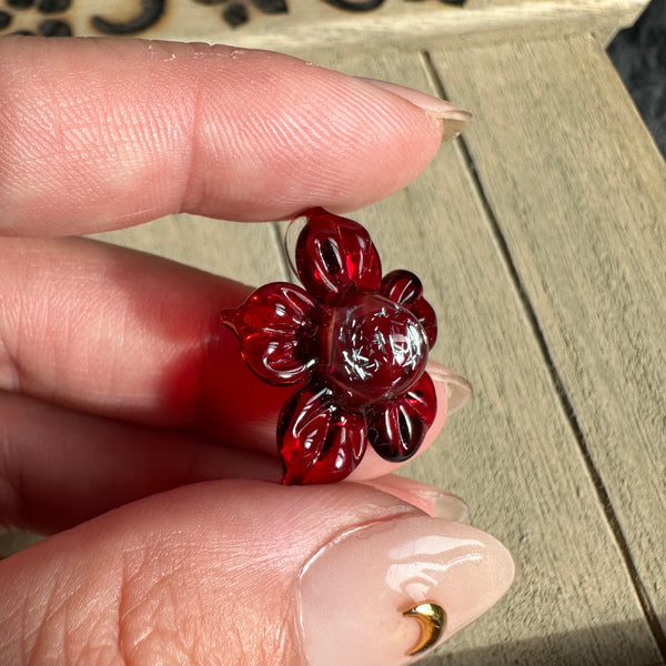 Dichro Flower Pendant - Ruby