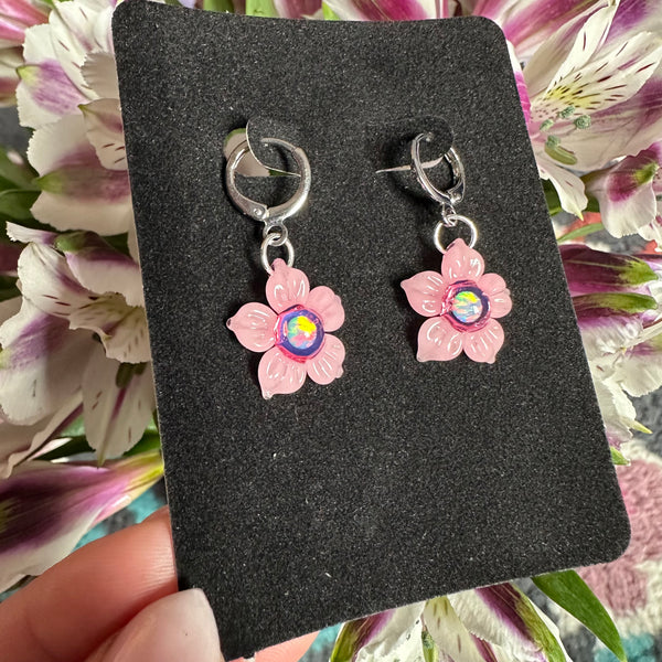Opal Flower Earrings Blush Pinkerton