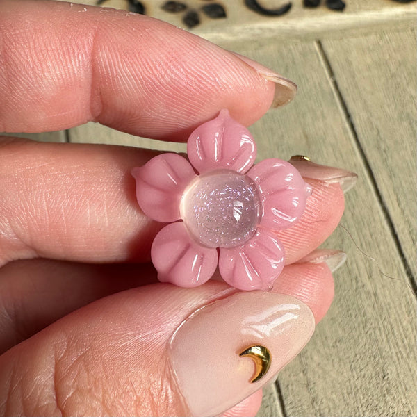 Dichro Flower Pendant - Pastel Blush