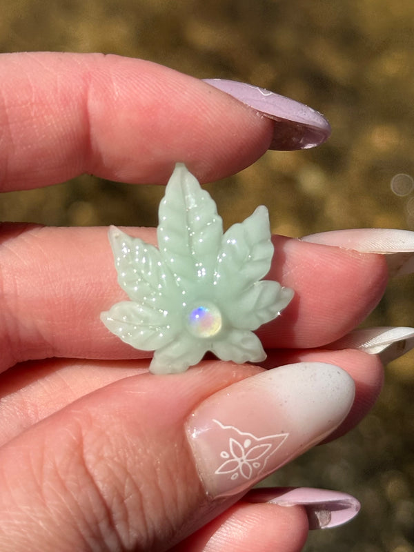 Mini Canna Leaf Pendant Mint