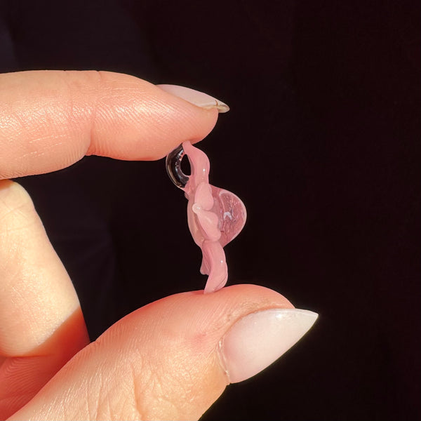 Dichro Flower Pendant Blush and Bubblegum