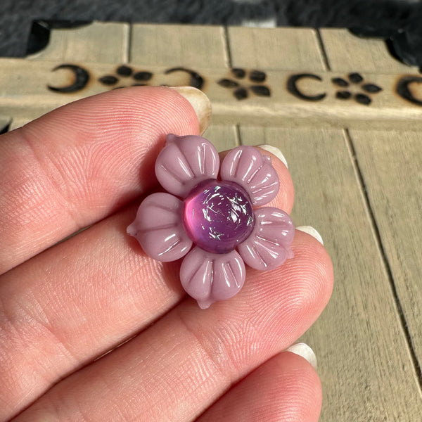 Dichro Flower Pendant - Mauve Purple