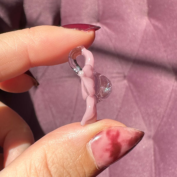 Dichro Flower Pendant Mauve & Lilac