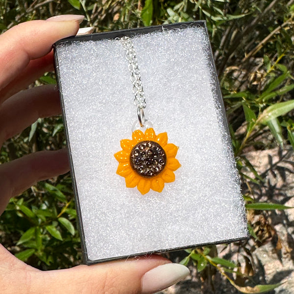 Sunflower Glass Pendant #2