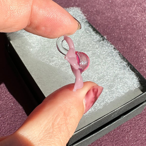 Dichro Flower Pendant Mauve & Telemagenta