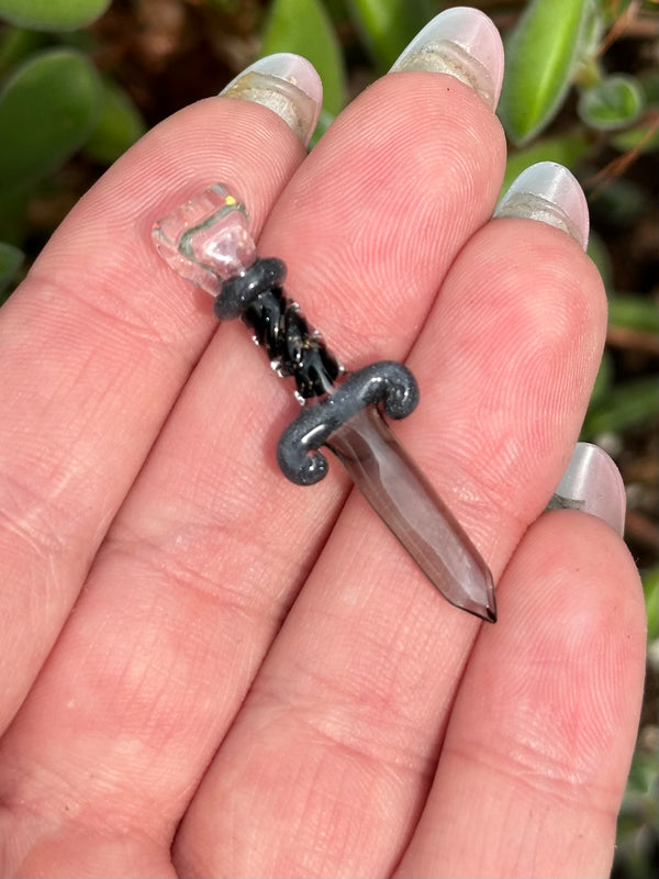 Mini Blade Pendant Black & Gold