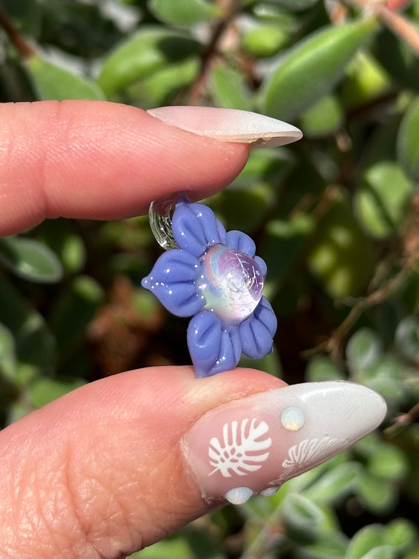 Pastel Rainbow Dichro Flower Pendant Periwinkle