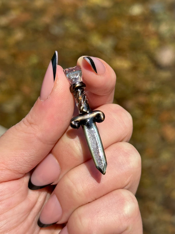 Electrum Mini Blade Pendant