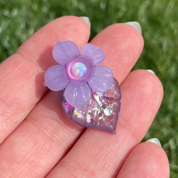 Leaf & Flower Mini Pendant Purples