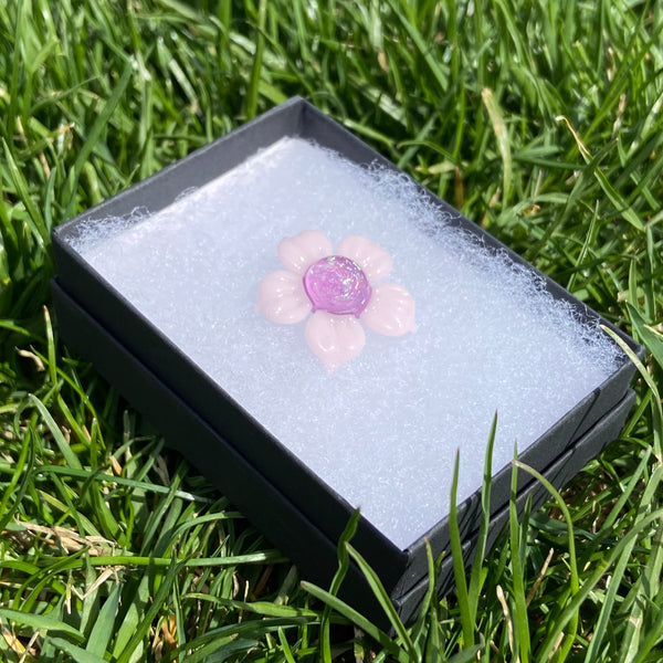 Dichro Flower Pendant Bubblegum & Spring Purple