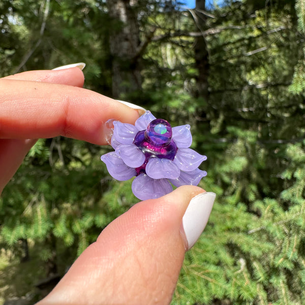 Mini Spinner Flower Royal Jelly & Purple Satin