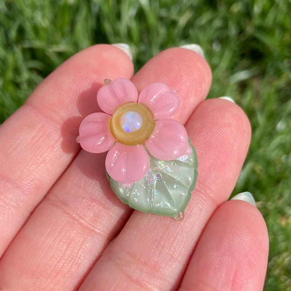 Leaf & Flower Mini Pendant Blush Yellow Mint