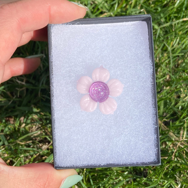 Dichro Flower Pendant Bubblegum & Spring Purple