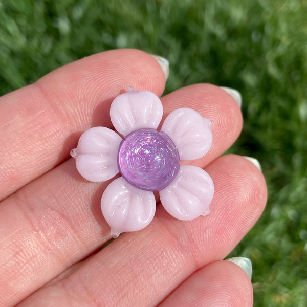 Dichro Flower Pendant Bubblegum & Spring Purple