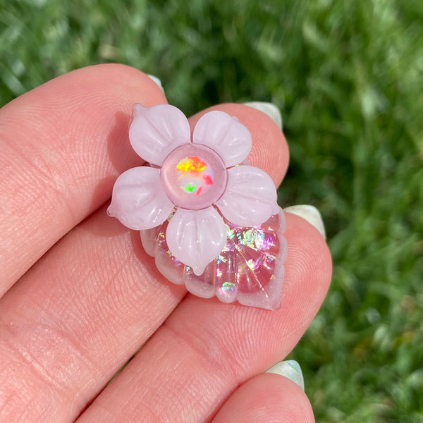 Leaf & Flower Mini Pendant Pinks