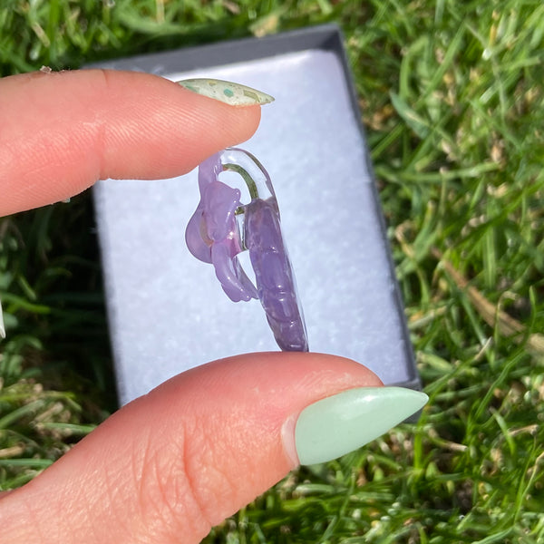 Leaf & Flower Mini Pendant Purples