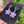 Load image into Gallery viewer, Cubic Zirconia Flower Earrings Blush and Purple Satin
