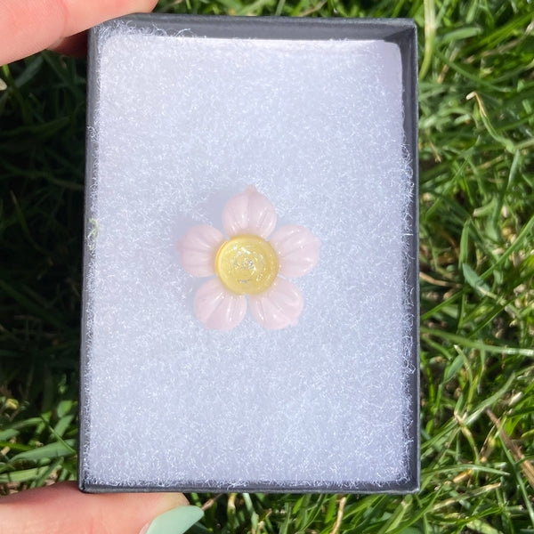 Dichro Flower Pendant Bubblegum & Yellow