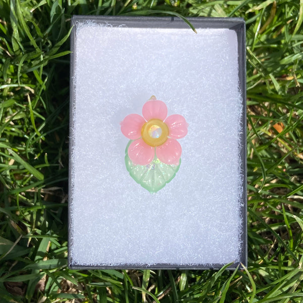 Leaf & Flower Mini Pendant Blush Yellow Mint