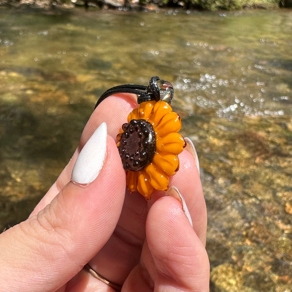 Sunflower Glass Pendant