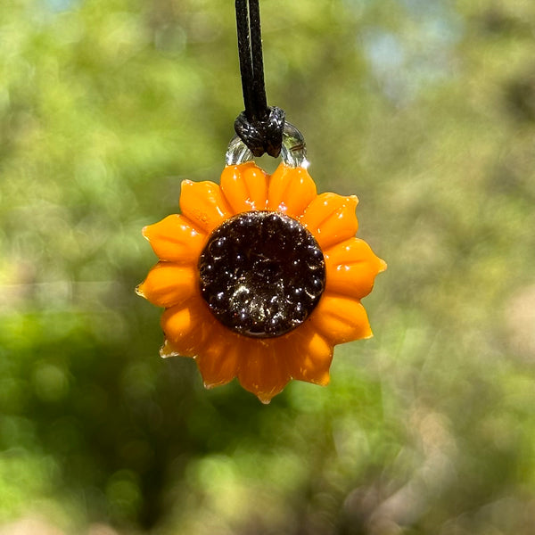 Sunflower Glass Pendant