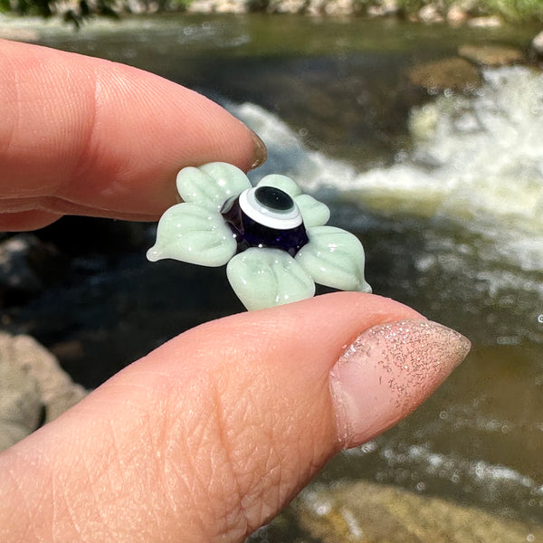 Evil Eye Protection Flower Pendant Mint