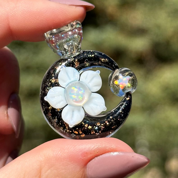 Sparkle Moon Spinner Gold Black White