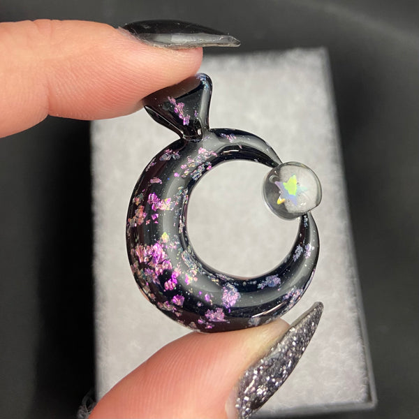 Sparkle Moon Spinner in Black / Purple / Green