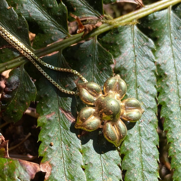 Gold Coated Mini Flower Pendant