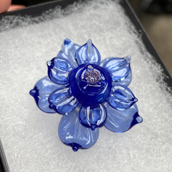 Cubic Zirconia Spinner Flower Pendant - Sonic