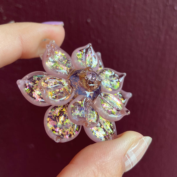 Pastel Pink Super Sparkly Spinner with Cubic Zirconia