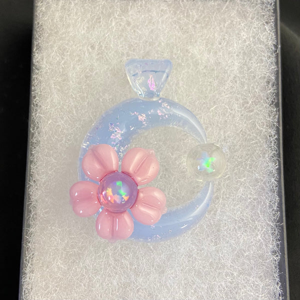 Sparkle Moonflora in Blue Ether / Pink