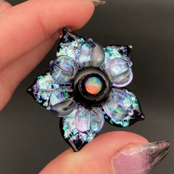 Bubbles • Black and Blue Sparkly Spinner