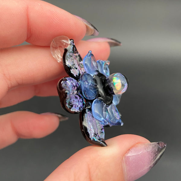Bubbles • Black and Blue Sparkly Spinner