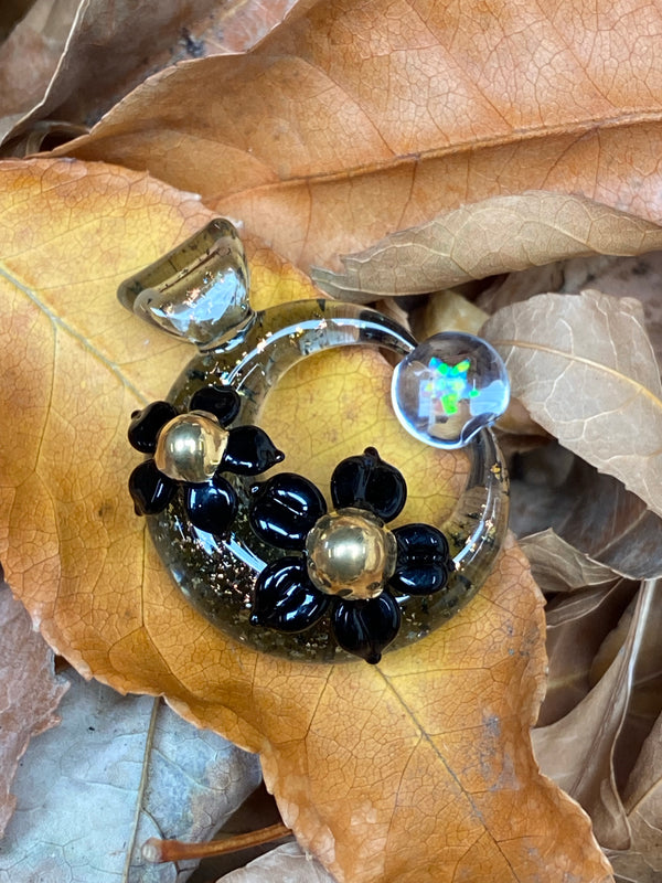 Moonflora Spinner in Black and Gold