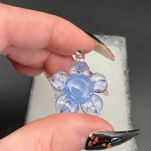 Mini Spinner Flower Pendant - Blue Ether