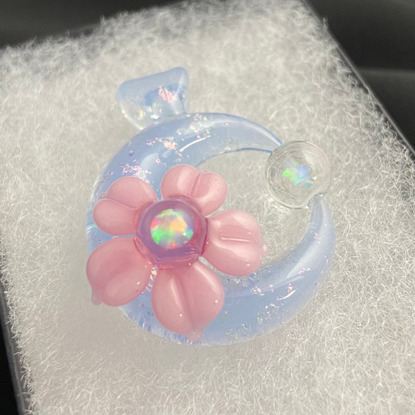 Sparkle Moonflora in Blue Ether / Pink