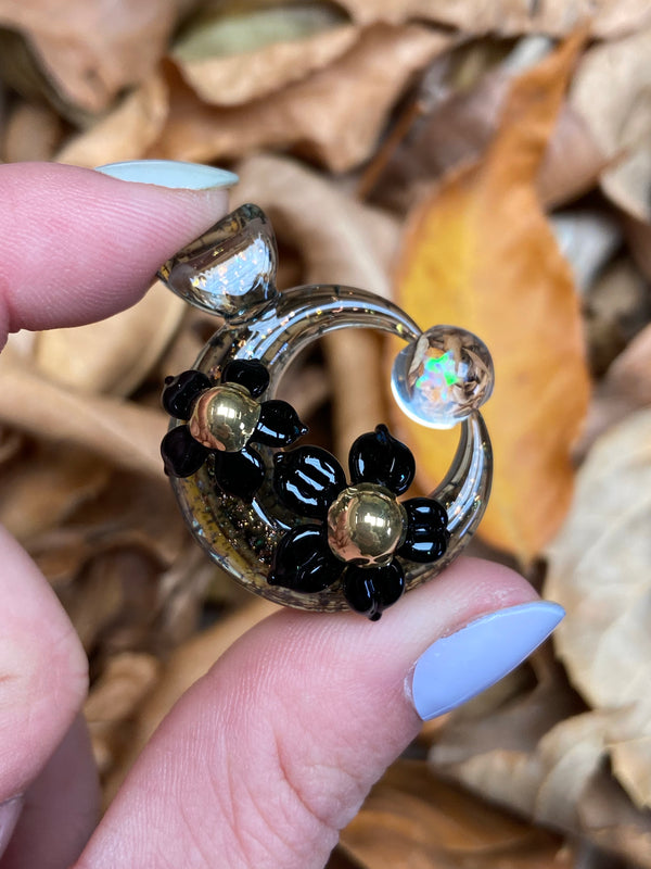 Moonflora Spinner in Black and Gold