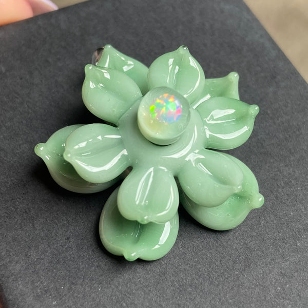 Mini Spinner Flower Pendant - Mint