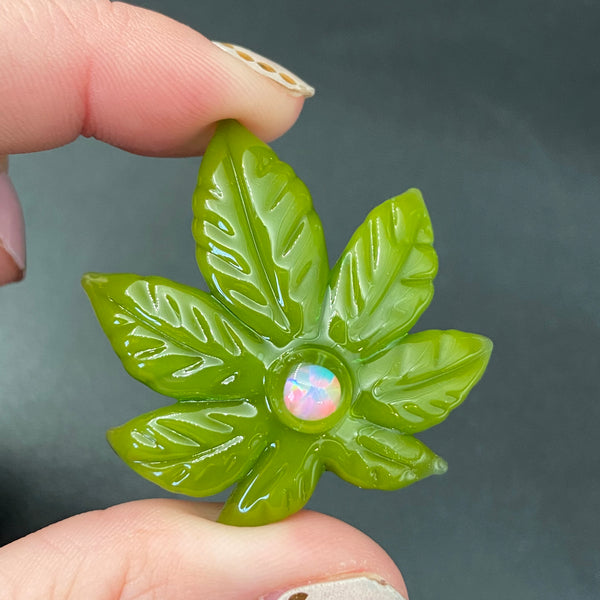 420 Pendant - Green with Opal