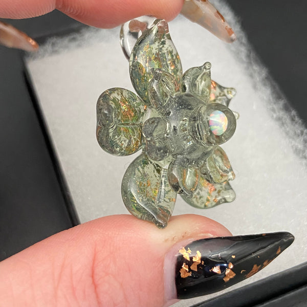 Sparkle Spinner Flower Pendant - CFL Parallax & Gold