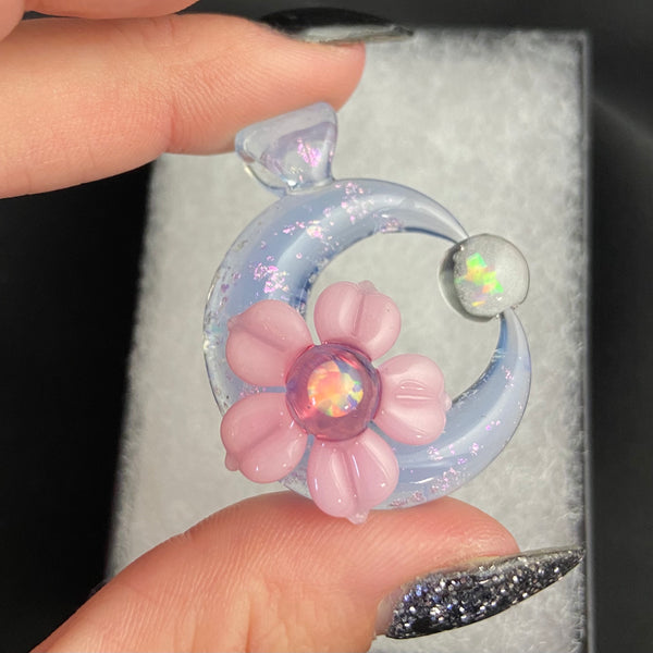 Sparkle Moonflora in Blue Ether / Pink