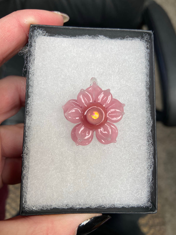 Mini Spinner Flower Pendant Blush