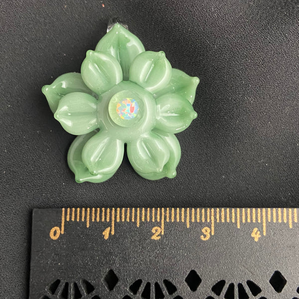 Mini Spinner Flower Pendant - Mint