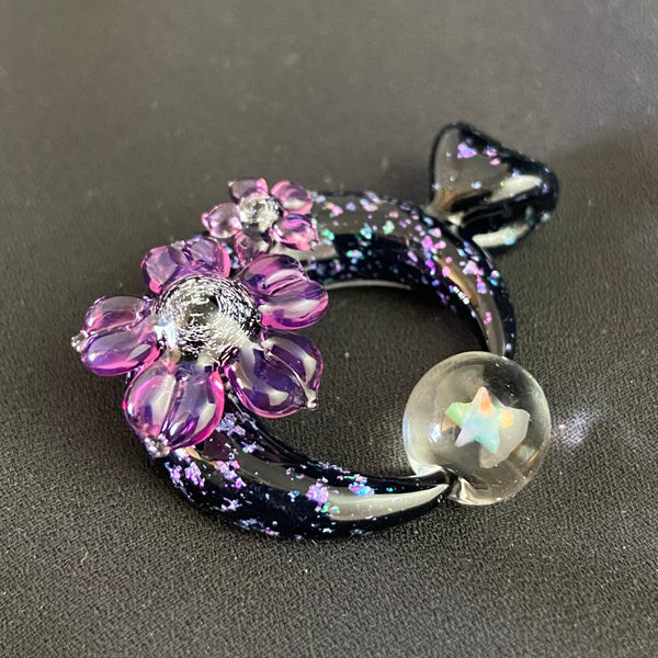 Moonflora Spinner in Black Galaxy & Purple Moondust