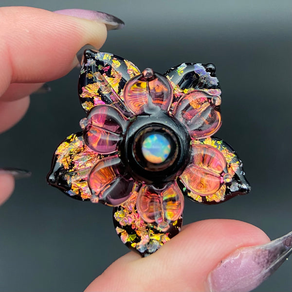 Blossom • Black and Gold Ruby Sparkly Spinner